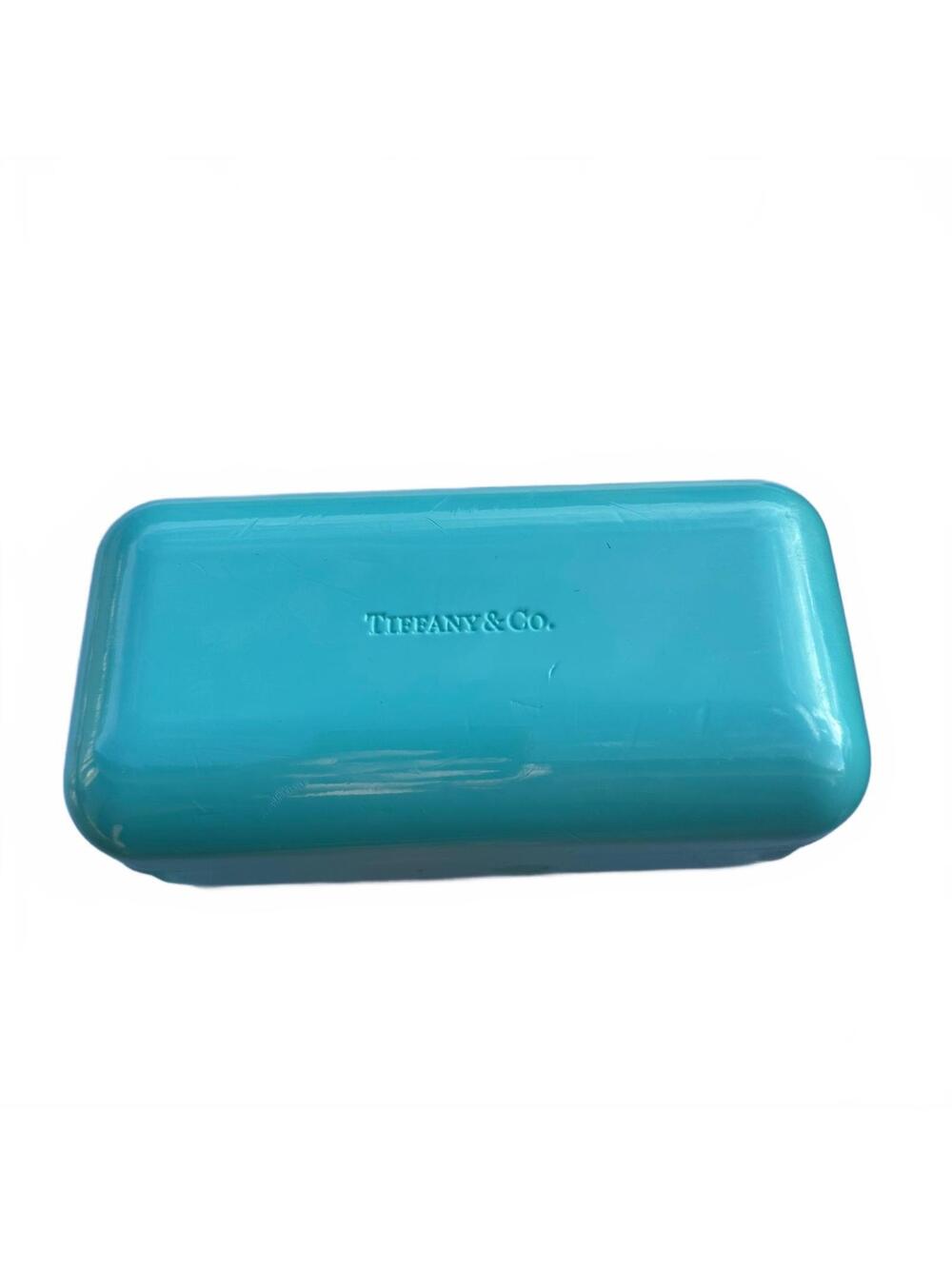 Tiffany & Co. Eyeglass Case Blue Hard Shell Clamshell